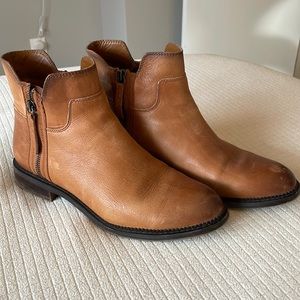 Franco Sarto Halford Bootie Brown Boot Leather Zip